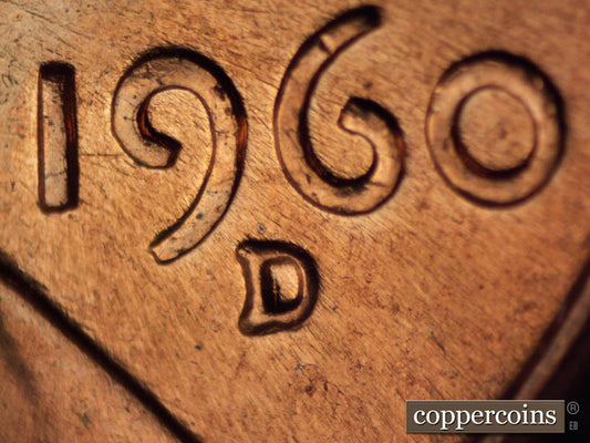 1960D-1MM-067 Lincoln Cent Repunched Mint Mark