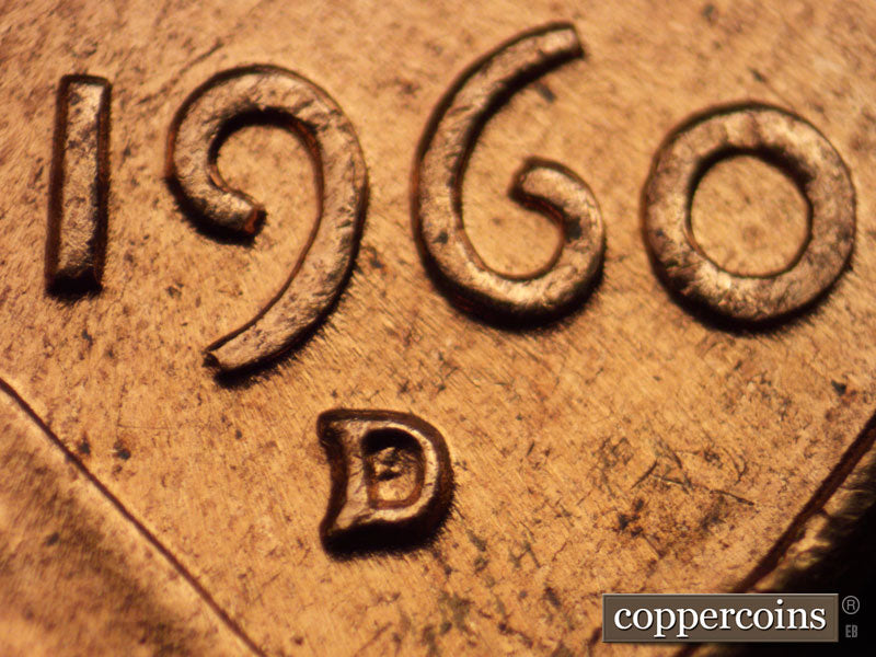 1960D-1MM-070 Lincoln Cent Repunched Mint Mark