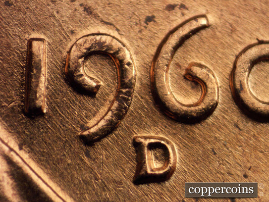 1960D-1MM-073 Lincoln Cent Repunched Mint Mark