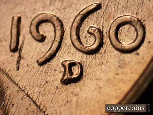 1960D-1MM-074 Lincoln Cent Repunched Mint Mark