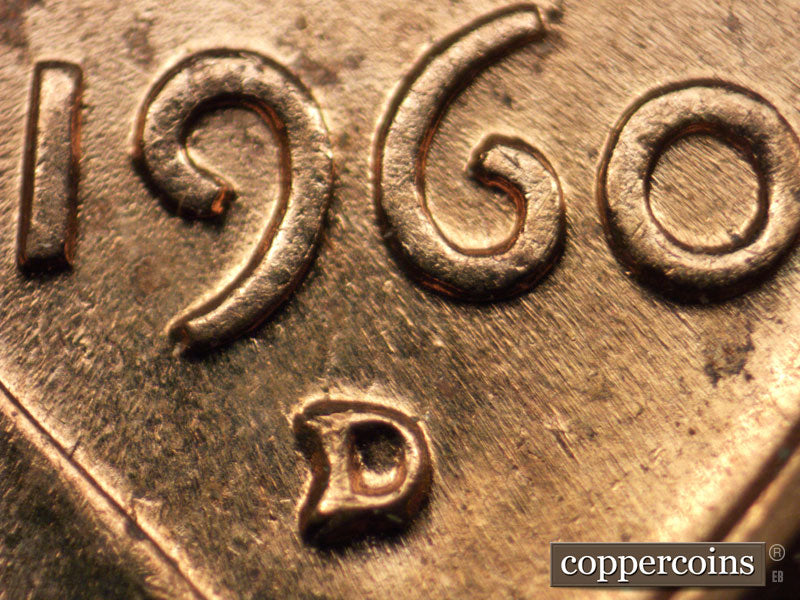 1960D-1MM-084 Lincoln Cent Repunched Mint Mark