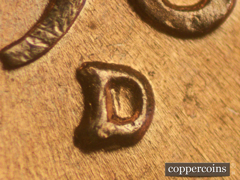 1960D-1MM-091 Lincoln Cent Repunched Mint Mark