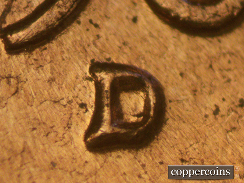 1960D-1MM-097 Lincoln Cent Repunched Mint Mark
