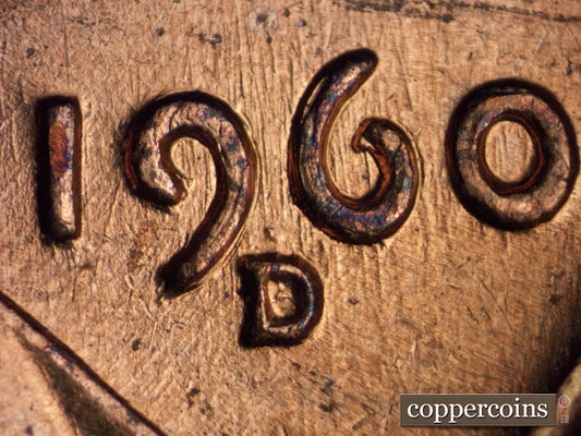 1960D-1MM-101 Lincoln Cent Repunched Mint Mark