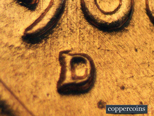 1960D-1MM-102 Lincoln Cent Repunched Mint Mark