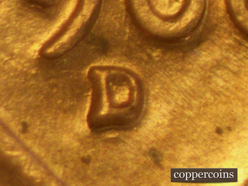 1960D-1MM-103 Lincoln Cent Repunched Mint Mark