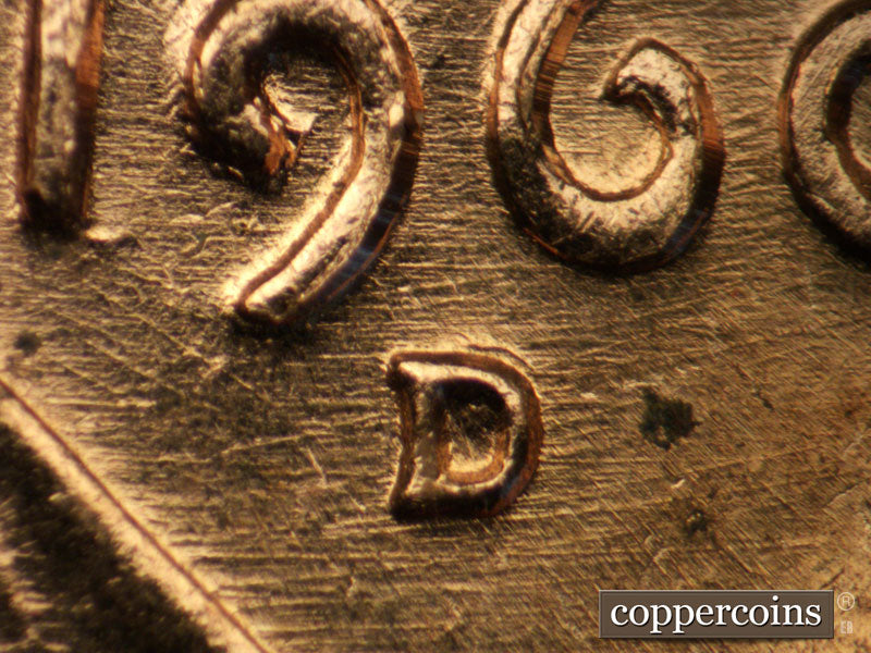 1960D-1MM-105 Lincoln Cent Repunched Mint Mark