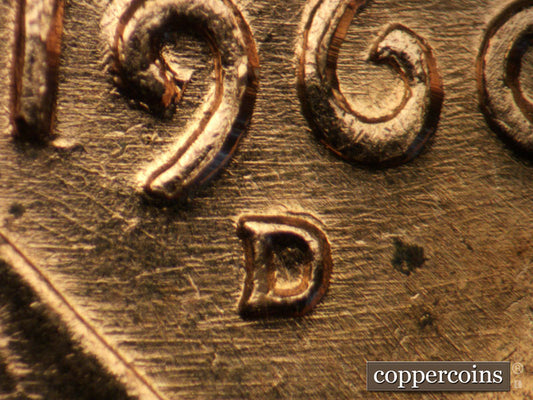 1960D-1MM-105 Lincoln Cent Repunched Mint Mark