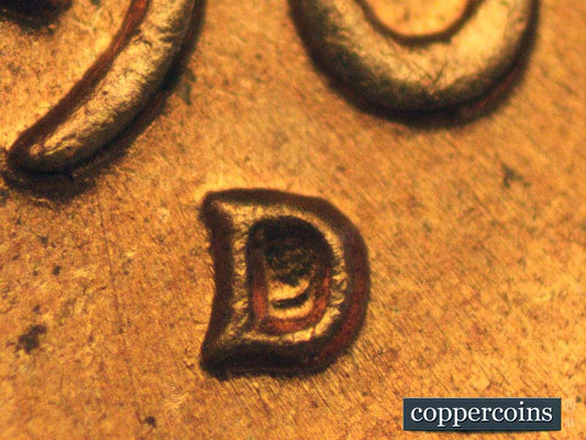 1960D-1MM-106 Lincoln Cent Repunched Mint Mark