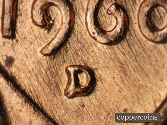 1960D-1MM-109 Lincoln Cent Repunched Mint Mark