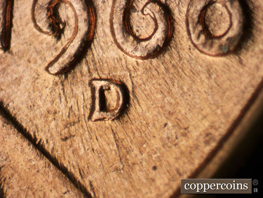 1960D-1MM-119 Lincoln Cent Repunched Mint Mark