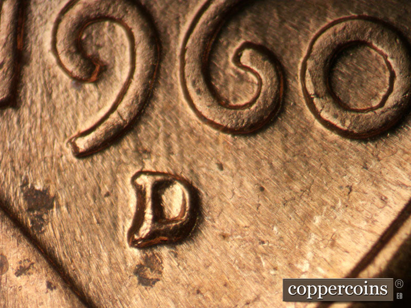 1960D-1MM-139 Lincoln Cent Repunched Mint Mark