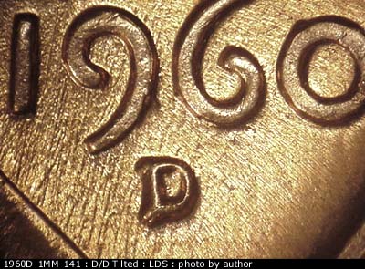 1960D-1MM-141 Lincoln Cent Repunched Mint Mark