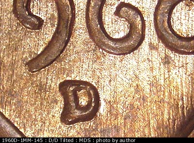 1960D-1MM-145 Lincoln Cent Repunched Mint Mark