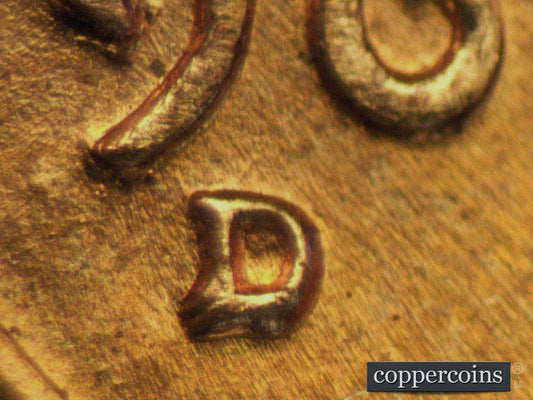 1960D-1MM-151 Lincoln Cent Repunched Mint Mark