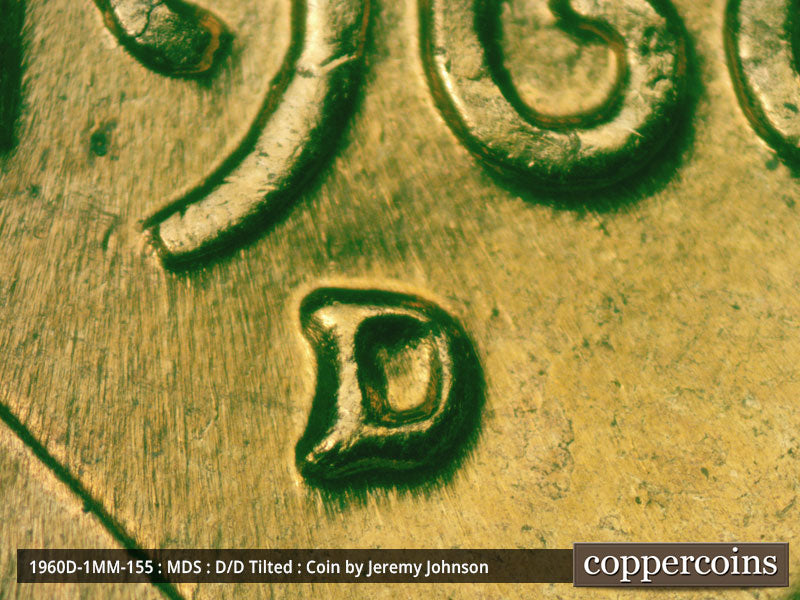 1960D-1MM-155 Lincoln Cent Repunched Mint Mark