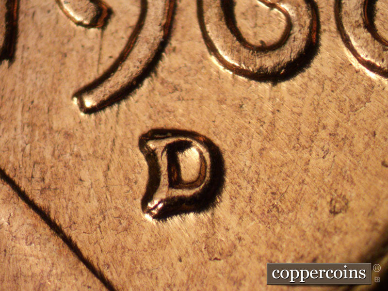 1960D-1MM-157 Lincoln Cent Repunched Mint Mark