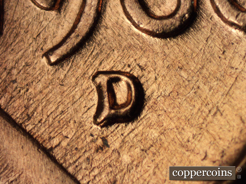 1960D-1MM-159 Lincoln Cent Repunched Mint Mark