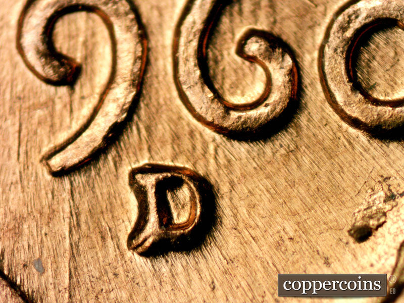 1960D-1MM-175 Lincoln Cent Repunched Mint Mark