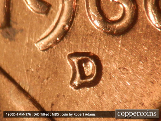 1960D-1MM-176 Lincoln Cent Repunched Mint Mark