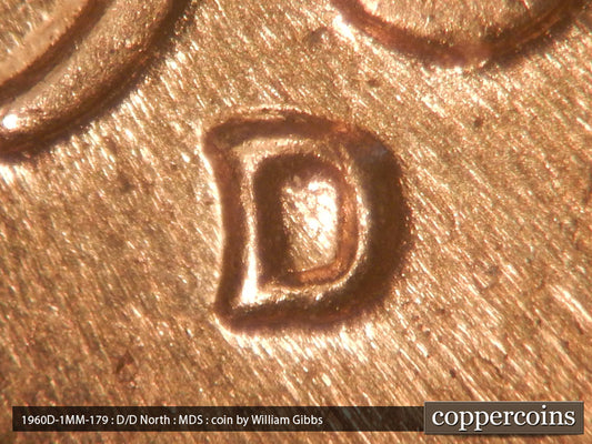 1960D-1MM-179 Lincoln Cent Repunched Mint Mark