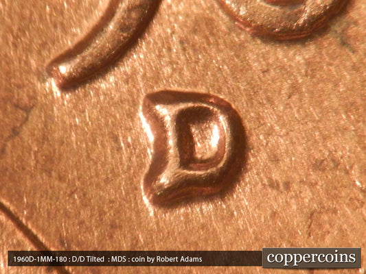 1960D-1MM-180 Lincoln Cent Repunched Mint Mark