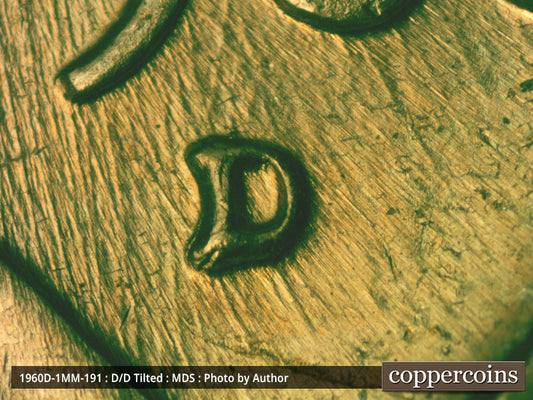 1960D-1MM-191 Lincoln Cent Repunched Mint Mark