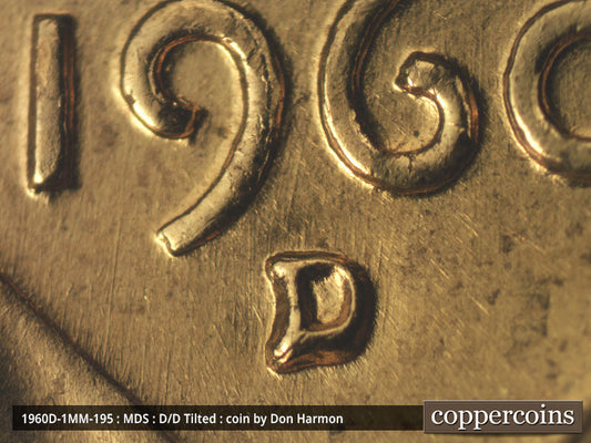 1960D-1MM-195 Lincoln Cent Repunched Mint Mark