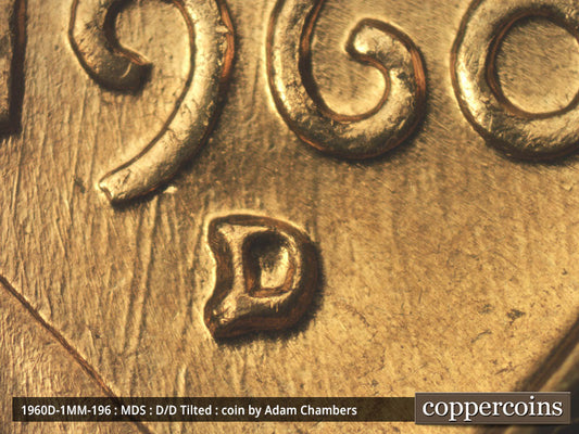 1960D-1MM-196 Lincoln Cent Repunched Mint Mark