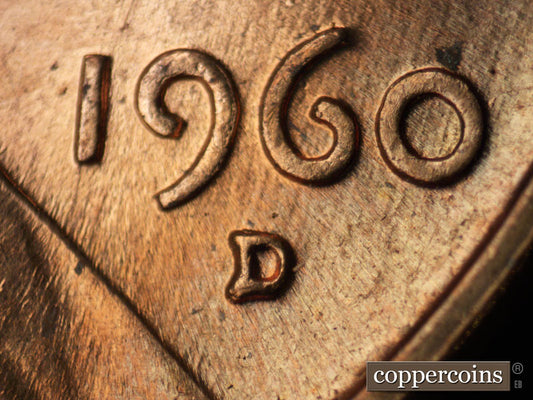1960D-1MM-198 Lincoln Cent Repunched Mint Mark