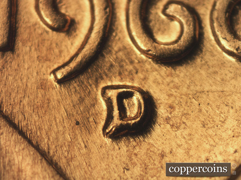 1960D-1MM-200 Lincoln Cent Repunched Mint Mark