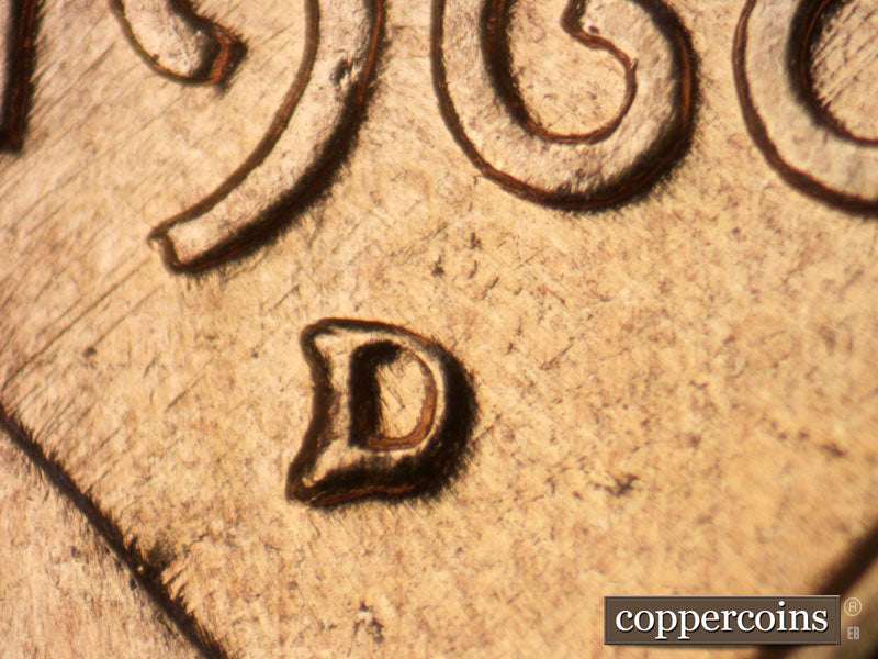 1960D-1MM-229 Lincoln Cent Repunched Mint Mark