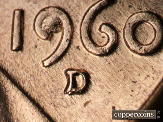 1960D-1MM-230 Lincoln Cent Repunched Mint Mark