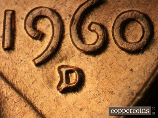 1960D-1MM-235 Lincoln Cent Repunched Mint Mark