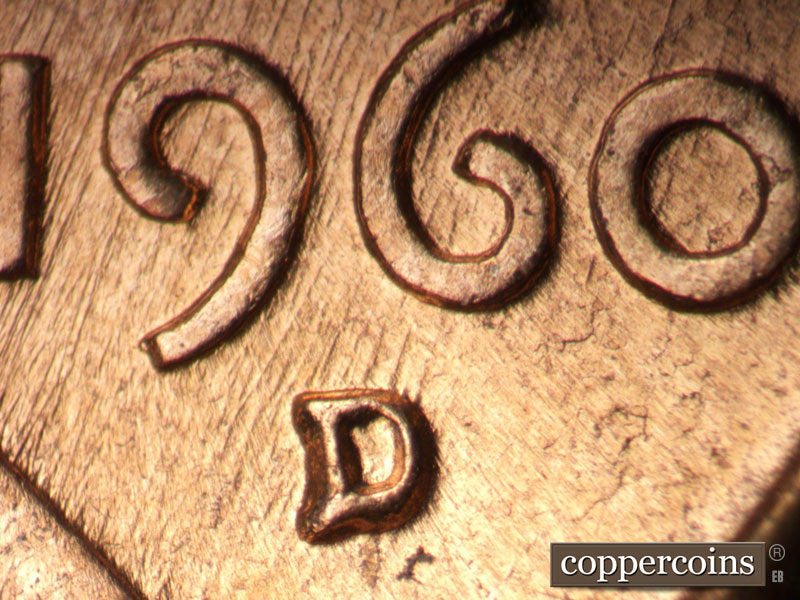 1960D-1MM-237 Lincoln Cent Repunched Mint Mark