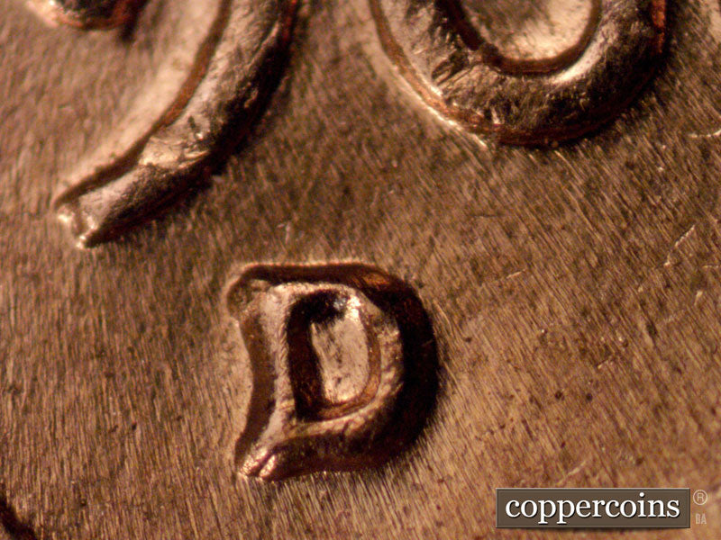 1960D-1MM-239 Lincoln Cent Repunched Mint Mark