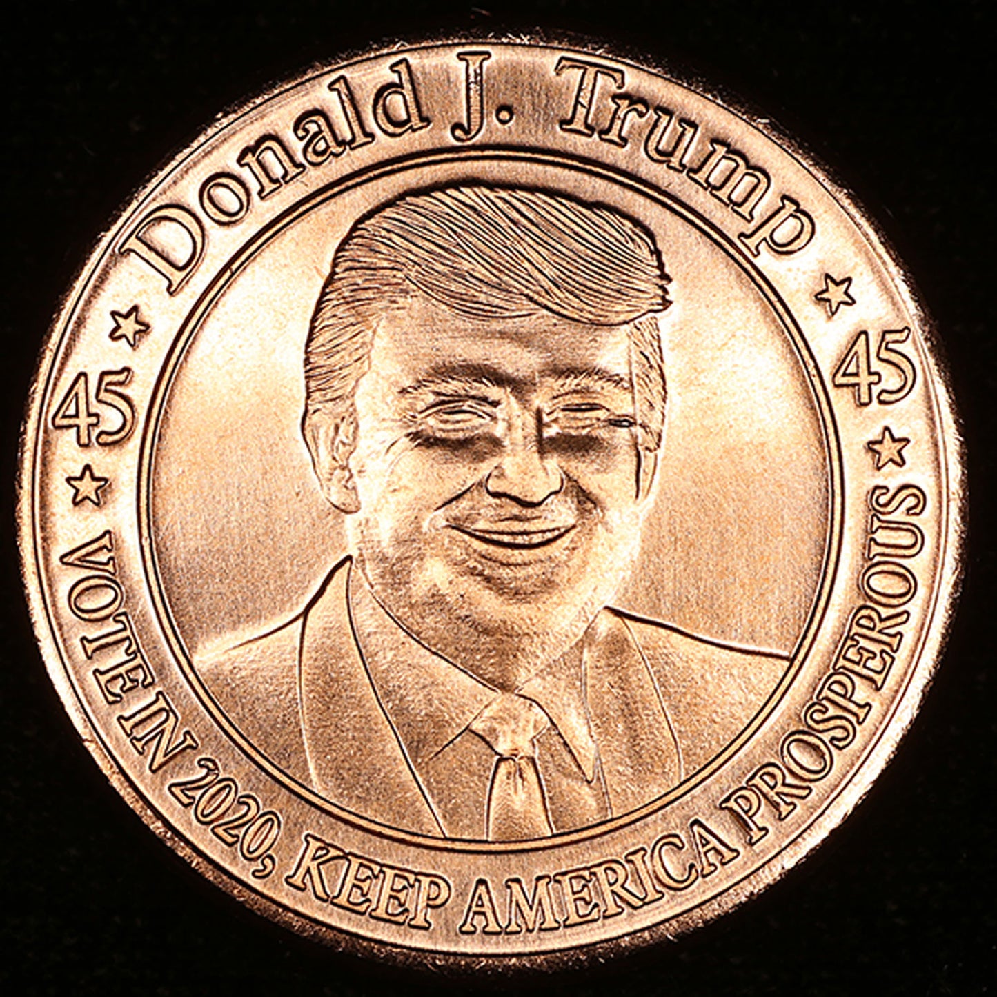One Ounce .999 fine Copper Round - Donald Trump (Portrait) Design