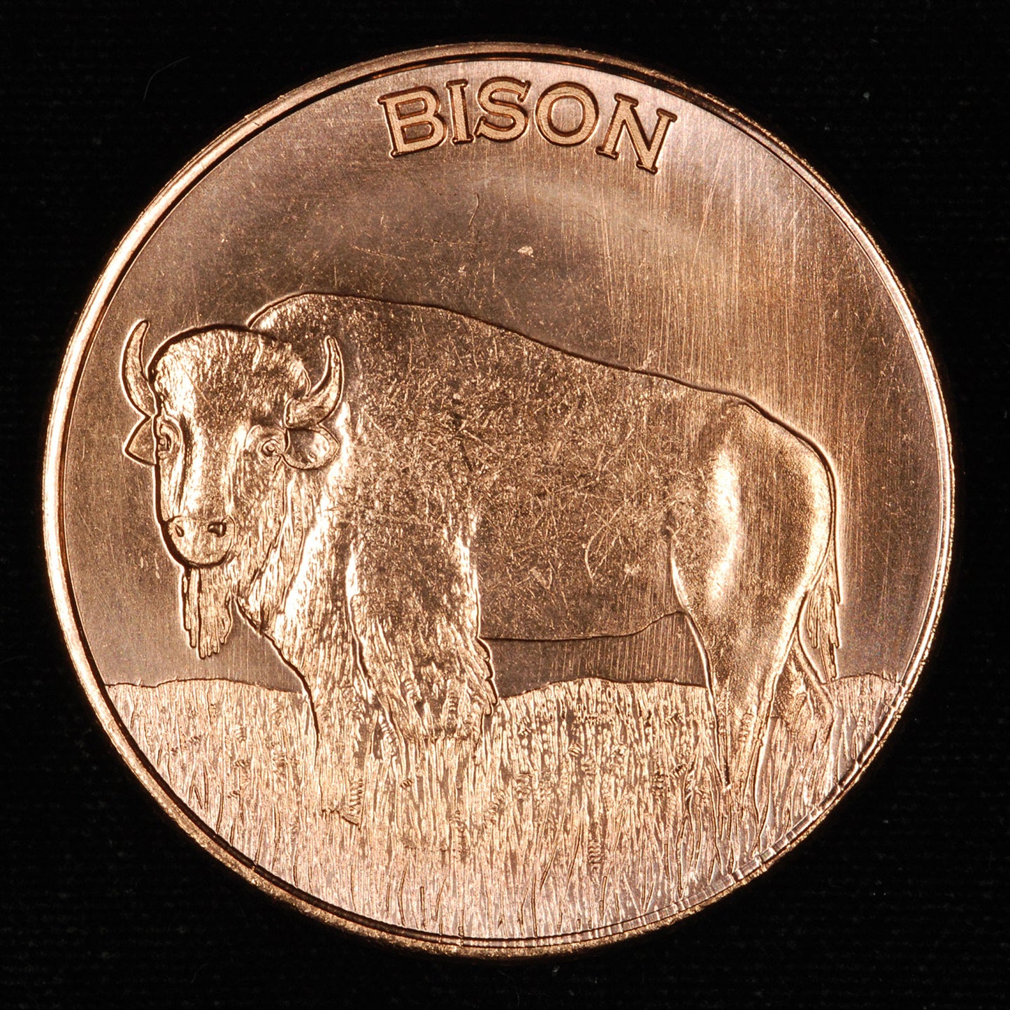 One Ounce .999 fine Copper Round - Bison