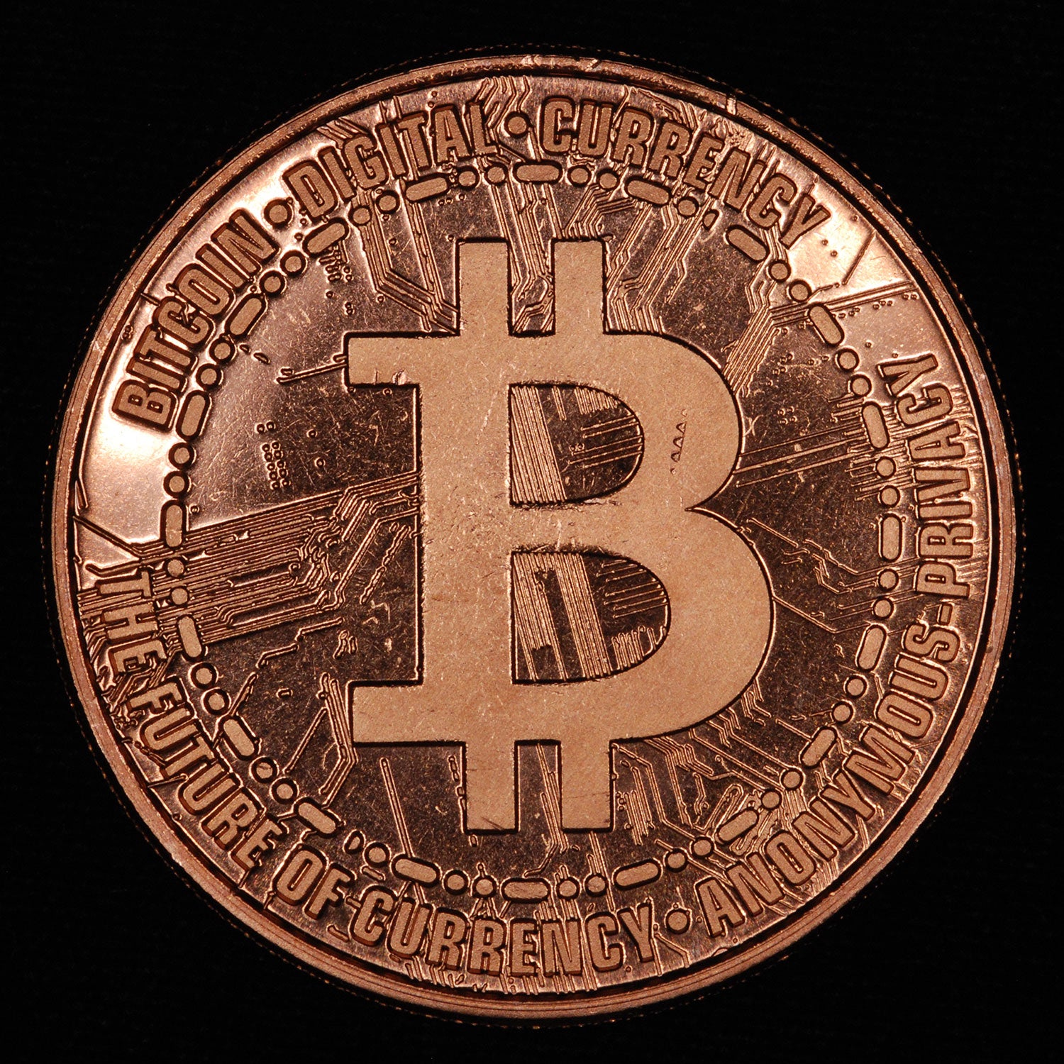 One Ounce .999 fine Copper Round - Bitcoin – Lincolncent