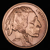 One Ounce .999 fine Copper Round - Buffalo 5c design