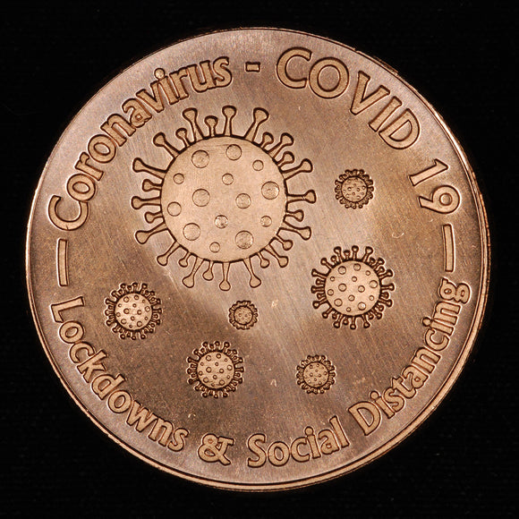 One Ounce .999 fine Copper Round - Corona Virus (COVID-19)