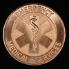 One Ounce .999 fine Copper Round - EMS (Emergency Medical Svcs)