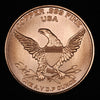 One Ounce .999 fine Copper Round - Franklin Half Dollars