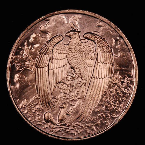 One Ounce .999 fine Copper Round - Great Eagle