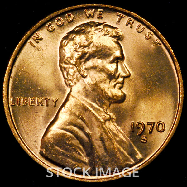 1970-S Large Date Lincoln cent - GEM BU
