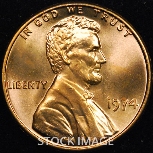 1974-P Large Date Lincoln cent - GEM BU