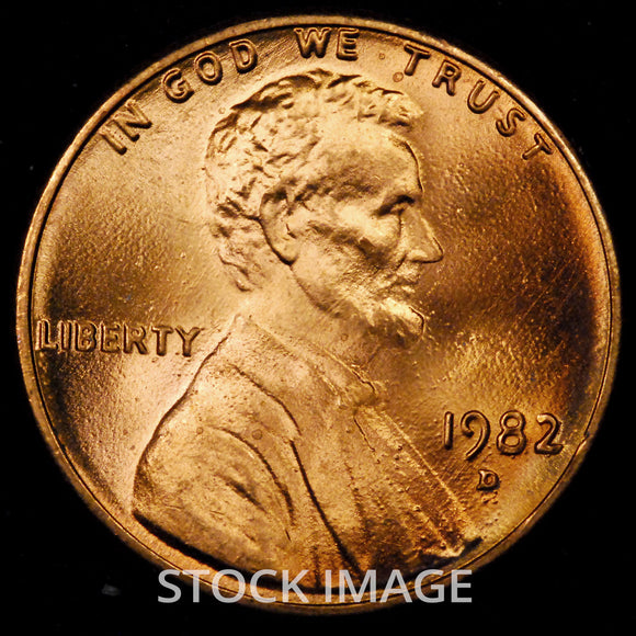 1982-D Large Date Zinc Lincoln cent - GEM BU