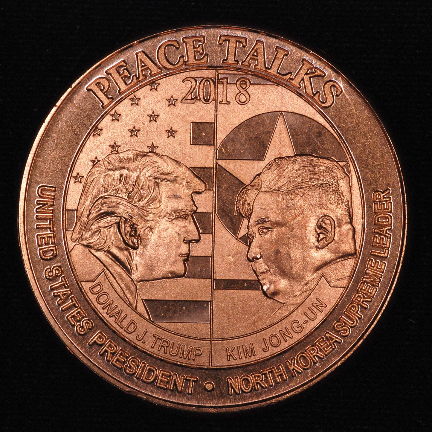 One Ounce .999 fine Copper Round - Peace Talks