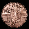One Ounce .999 fine Copper Round - Standing Liberty